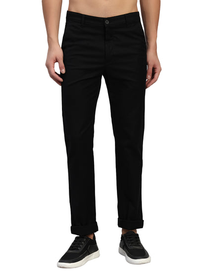 Casual Trouser for Men | Breathable & Soft with Color Fastness Regular Fit Cotton Fabric Solid Pattern Button Closure