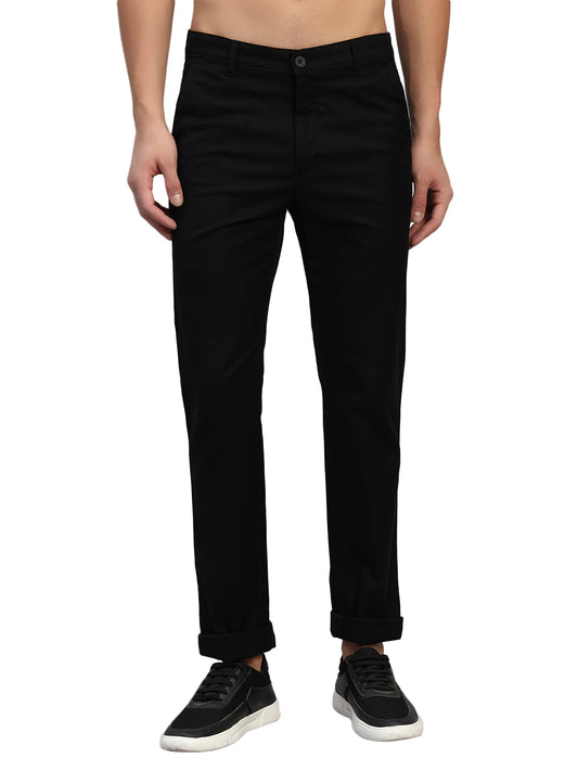 Casual Trouser for Men | Breathable & Soft with Color Fastness Regular Fit Cotton Fabric Solid Pattern Button Closure