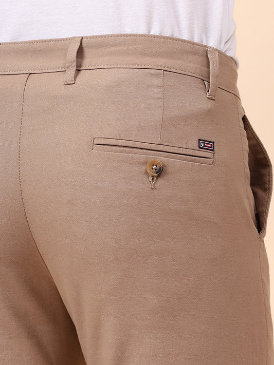 Casual Trouser for Men | Breathable & Soft with Color Fastness Regular Fit Cotton Fabric Solid Pattern Button Closure