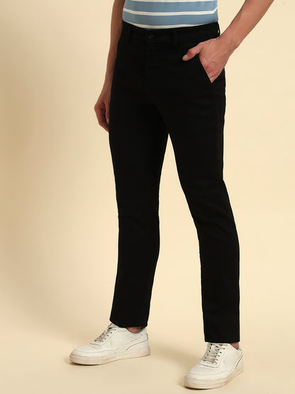 Casual Trouser for Men | Breathable & Soft with Color Fastness Regular Fit Poly Cotton Fabric Solid Pattern Button Closure