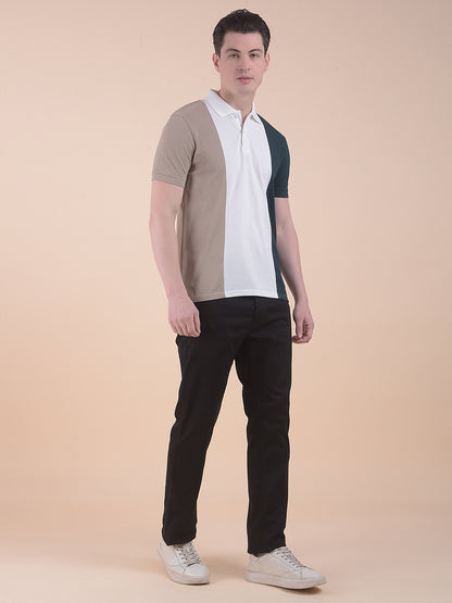 Men's Black Smart Fit Solid Casual Trouser