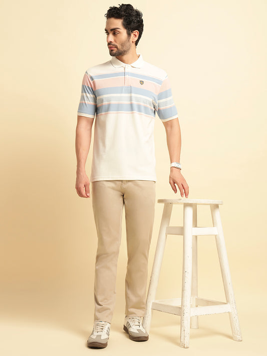 Casual Trouser for Men | Breathable & Soft with Color Fastness Regular Fit Cotton Blend Fabric Solid Pattern Button Closure