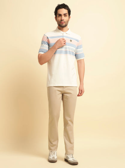 Casual Trouser for Men | Breathable & Soft with Color Fastness Regular Fit Cotton Blend Fabric Solid Pattern Button Closure