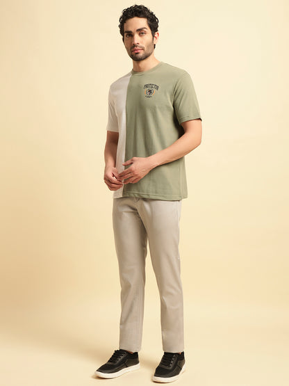 Casual Trouser for Men | Breathable & Soft with Color Fastness Regular Fit Cotton Blend Fabric Solid Pattern Button Closure