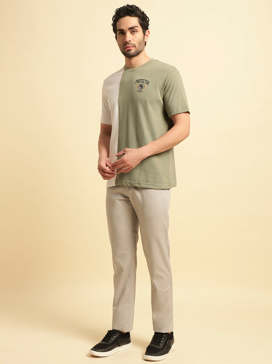 Casual Trouser for Men | Breathable & Soft with Color Fastness Regular Fit Cotton Blend Fabric Solid Pattern Button Closure