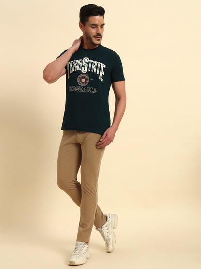 Casual Trouser for Men | Breathable & Soft with Color Fastness Regular Fit Cotton Blend Fabric Solid Pattern Button Closure