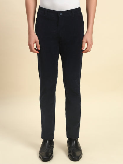 Casual Trouser for Men l Breathable & Soft with Color Fastness Regular Fit Cotton Blend Fabric Coutray Pattern Button Closure