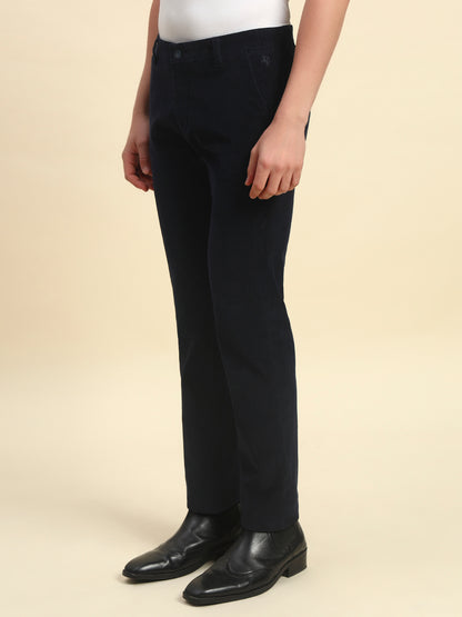 Casual Trouser for Men l Breathable & Soft with Color Fastness Regular Fit Cotton Blend Fabric Coutray Pattern Button Closure