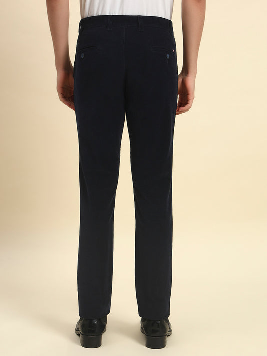 Casual Trouser for Men l Breathable & Soft with Color Fastness Regular Fit Cotton Blend Fabric Coutray Pattern Button Closure