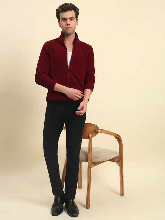 Casual Trouser for Men l Breathable & Soft with Color Fastness Regular Fit Cotton Blend Fabric Coutray Pattern Button Closure