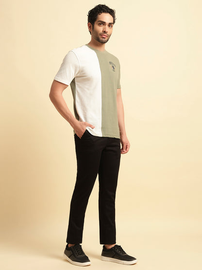 Casual Trouser for Men | Breathable & Soft with Color Fastness Regular Fit Cotton Blend Fabric Solid Pattern Button Closure