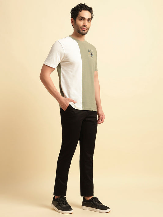 Casual Trouser for Men | Breathable & Soft with Color Fastness Regular Fit Cotton Blend Fabric Solid Pattern Button Closure
