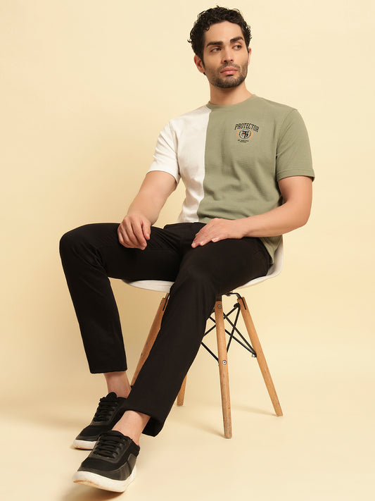 Casual Trouser for Men | Breathable & Soft with Color Fastness Regular Fit Cotton Blend Fabric Solid Pattern Button Closure