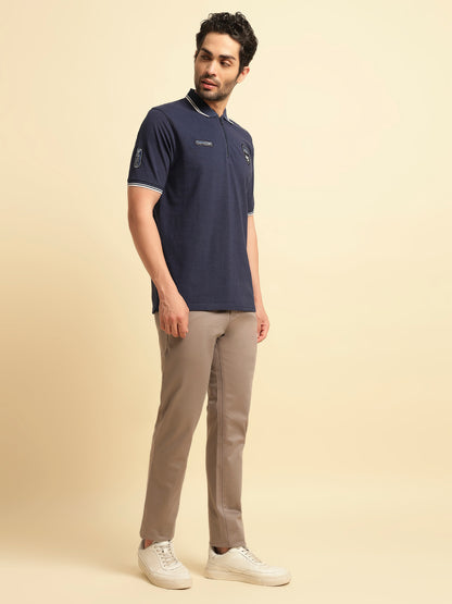 Casual Trouser for Men | Breathable & Soft with Color Fastness Regular Fit Cotton Blend Fabric Solid Pattern Button Closure