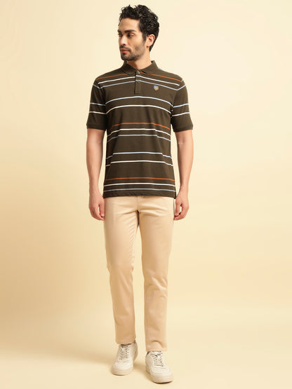 Casual Trouser for Men | Breathable & Soft with Color Fastness Regular Fit Cotton Blend Fabric Solid Pattern Button Closure