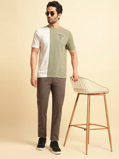 Casual Trouser for Men | Breathable & Soft with Color Fastness Regular Fit Cotton Blend Fabric Solid Pattern Button Closure