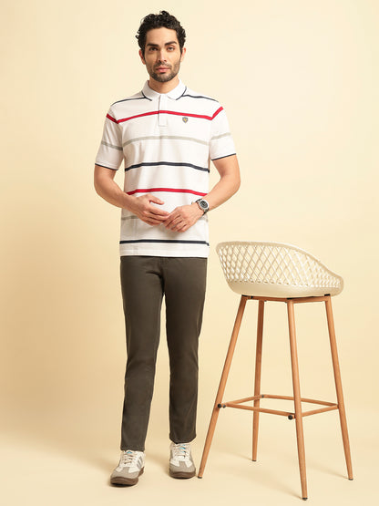 Casual Trouser for Men | Breathable & Soft with Color Fastness Regular Fit Cotton Blend Fabric Solid Pattern Button Closure