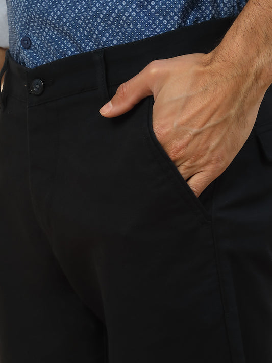 Casual Trouser for Men | Breathable & Soft with Color Fastness Regular Fit Cotton Blend Fabric Solid Pattern Button Closure