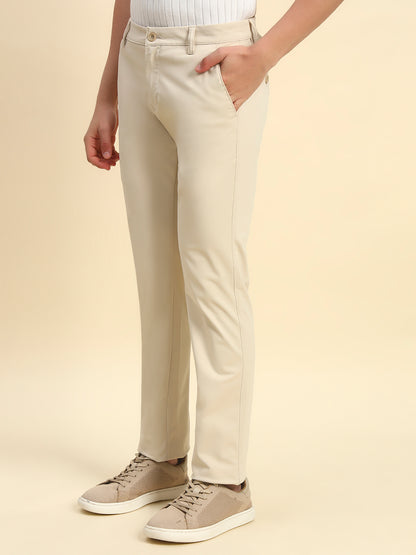 Casual Trouser for Men l Breathable & Soft with Color Fastness Regular Fit Poly Cotton Fabric Solid Pattern Button Closure