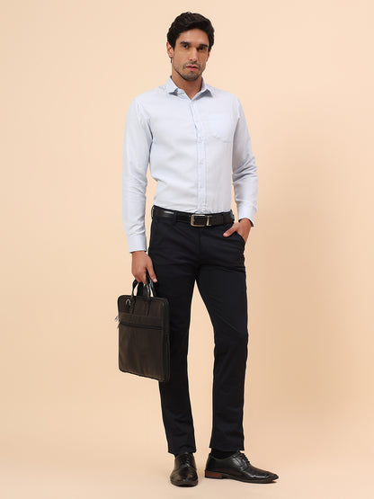 Casual Trousers for Men l Breathable & Soft with Color Fastness Regular Fit Poly Cotton Fabric Solid Pattern Button Closure