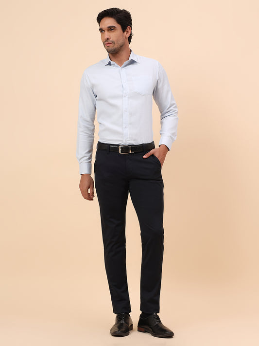 Casual Trousers for Men l Breathable & Soft with Color Fastness Regular Fit Poly Cotton Fabric Solid Pattern Button Closure