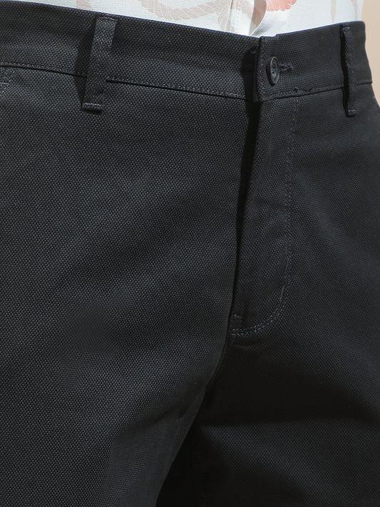 Casual Trousers for Men l Breathable & Soft with Color Fastness Regular Fit Cotton Blend Fabric Solid Pattern