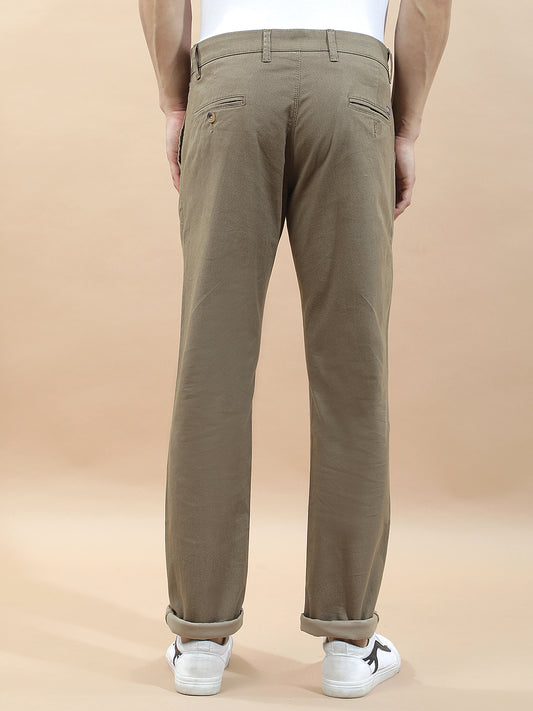 Casual Trousers for Men l Breathable & Soft with Color Fastness Regular Fit Cotton Blend Fabric Solid Pattern