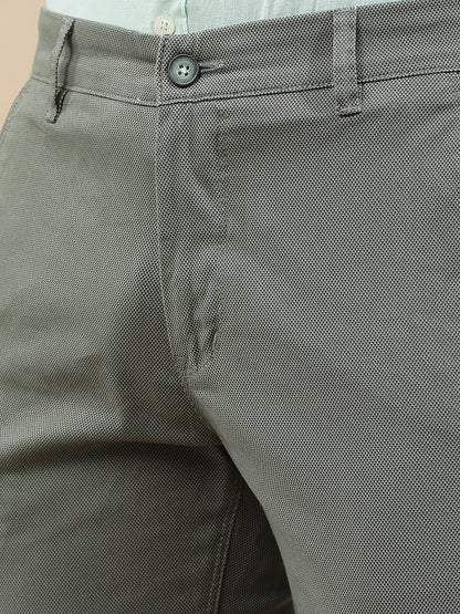 Casual Trousers for Men l Breathable & Soft with Color Fastness Regular Fit Cotton Blend Fabric Solid Pattern