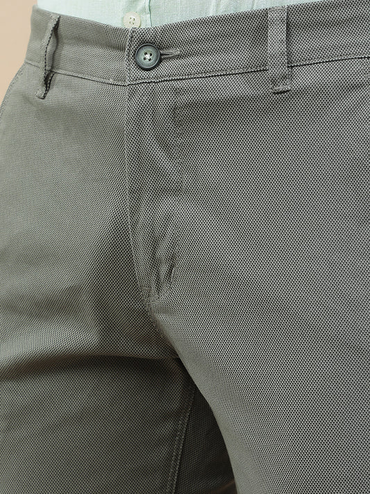 Casual Trousers for Men l Breathable & Soft with Color Fastness Regular Fit Cotton Blend Fabric Solid Pattern