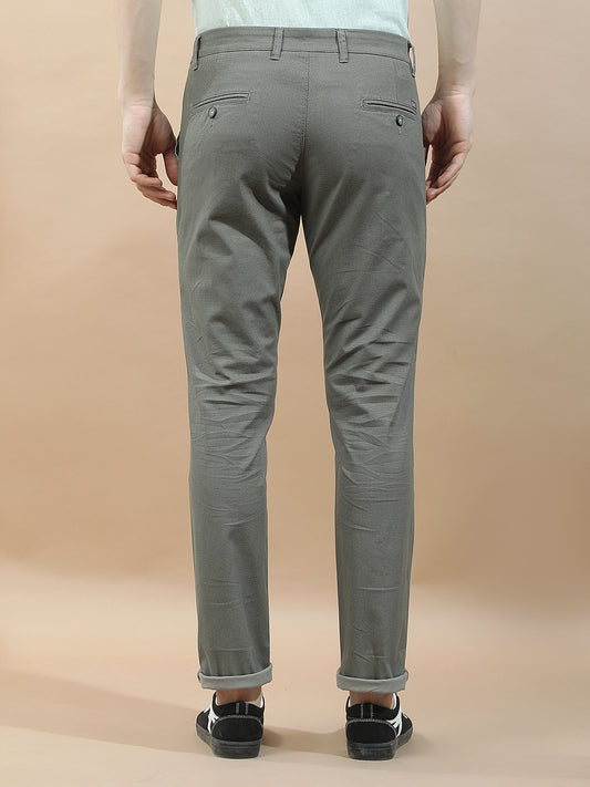 Casual Trousers for Men l Breathable & Soft with Color Fastness Regular Fit Cotton Blend Fabric Solid Pattern