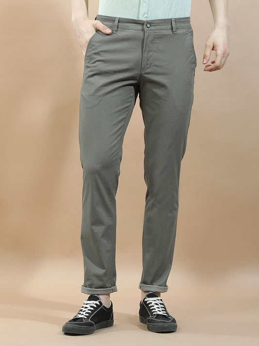 Casual Trousers for Men l Breathable & Soft with Color Fastness Regular Fit Cotton Blend Fabric Solid Pattern