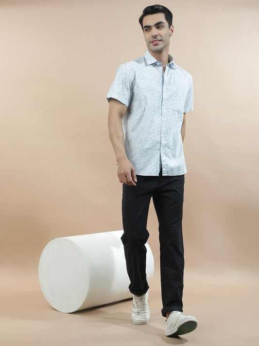 Casual Trousers for Men l Breathable & Soft with Color Fastness Regular Fit Cotton Blend Fabric Solid Pattern