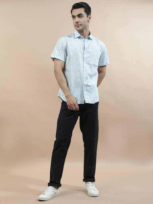 Casual Trousers for Men l Breathable & Soft with Color Fastness Regular Fit Cotton Blend Fabric Solid Pattern