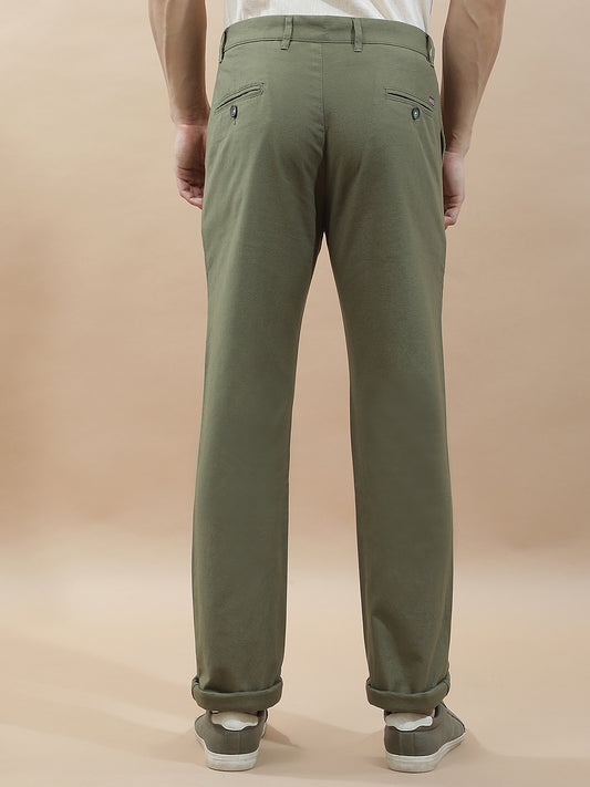 Casual Trousers for Men l Breathable & Soft with Color Fastness Regular Fit Cotton Blend Fabric Solid Pattern