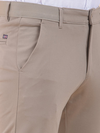 Men's Black Solid Smart Fit Casual Trouser