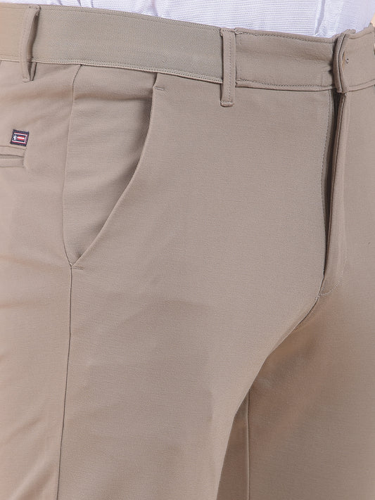 Men's Black Solid Smart Fit Casual Trouser