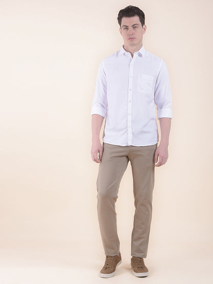 Men's Black Solid Smart Fit Casual Trouser