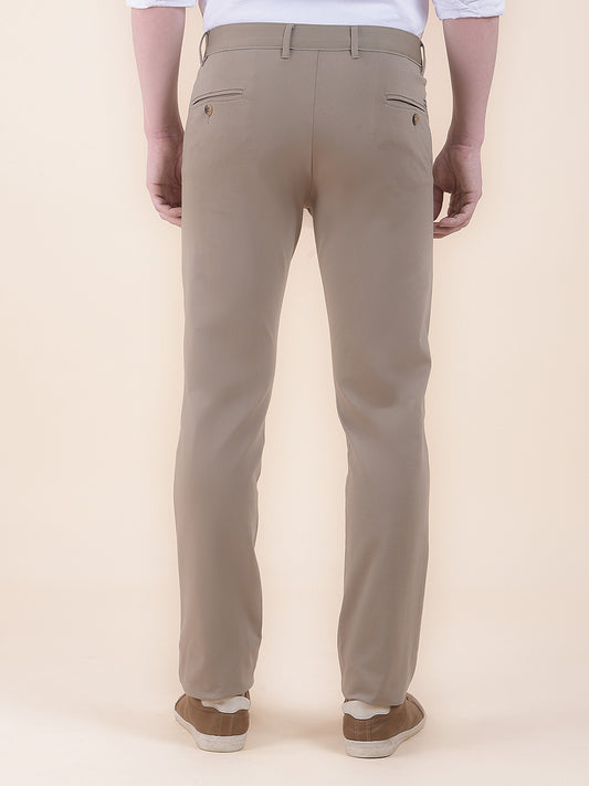 Men's Black Solid Smart Fit Casual Trouser