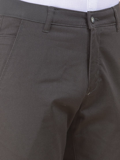 Men's Military Self Design Smart Fit Casual Trouser