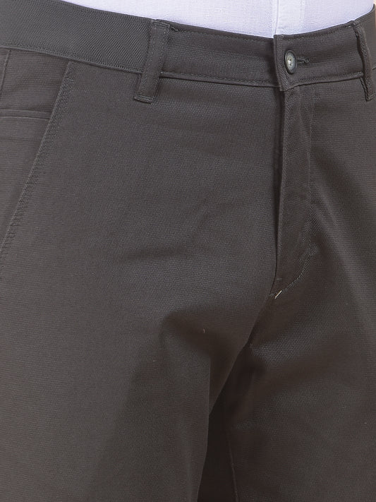 Men's Military Self Design Smart Fit Casual Trouser