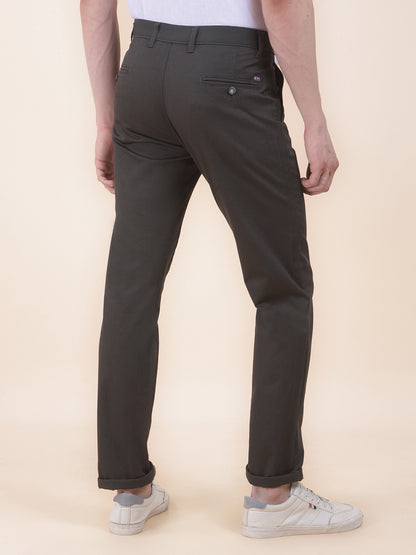 Men's Military Self Design Smart Fit Casual Trouser