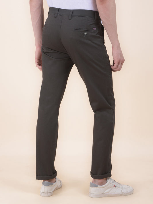Men's Military Self Design Smart Fit Casual Trouser
