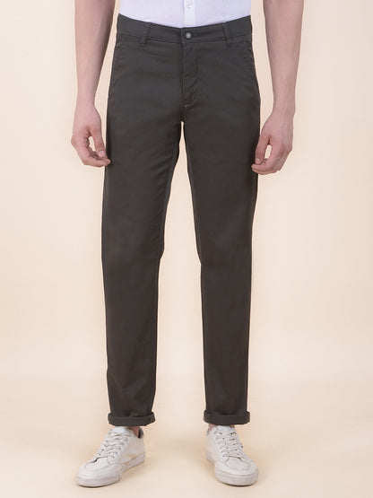 Men's Military Self Design Smart Fit Casual Trouser