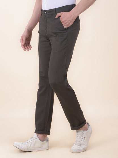 Men's Military Self Design Smart Fit Casual Trouser