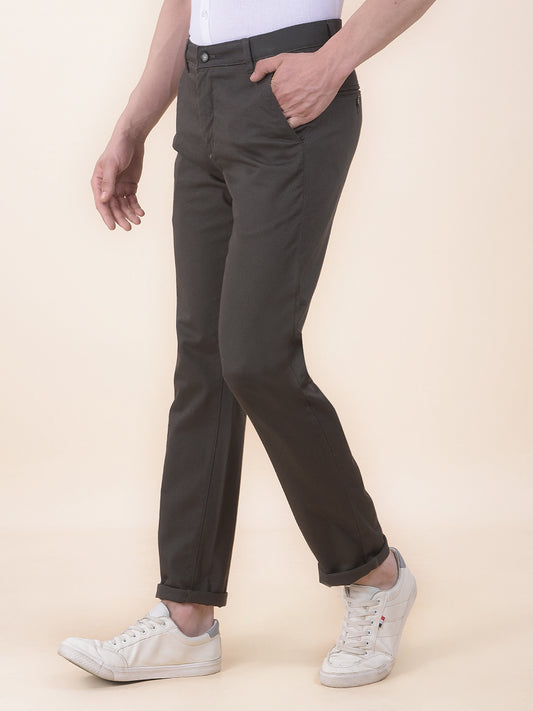Men's Military Self Design Smart Fit Casual Trouser