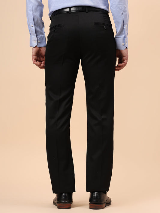 Formal Trouser for Men | Breathable & Soft with Color Fastness Regular Fit Poly Viscose Fabric Solid Pattern Hook & Eye Closure