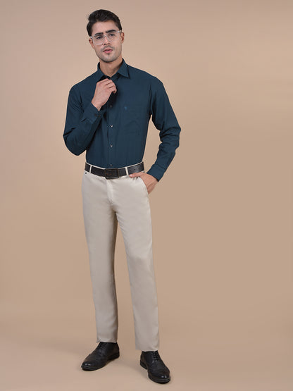 Formal Trouser for Men | Breathable & Soft with Color Fastness Regular Fit Poly Viscose Fabric Self Design Pattern Hook & Eye Closure