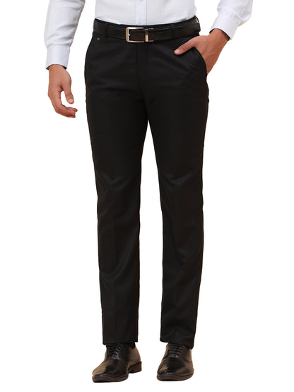 Formal Trousers for Men l Breathable & Soft with Color Fastness Regular Fit Poly Viscose Fabric Solid Pattern Hook & Eye Closure