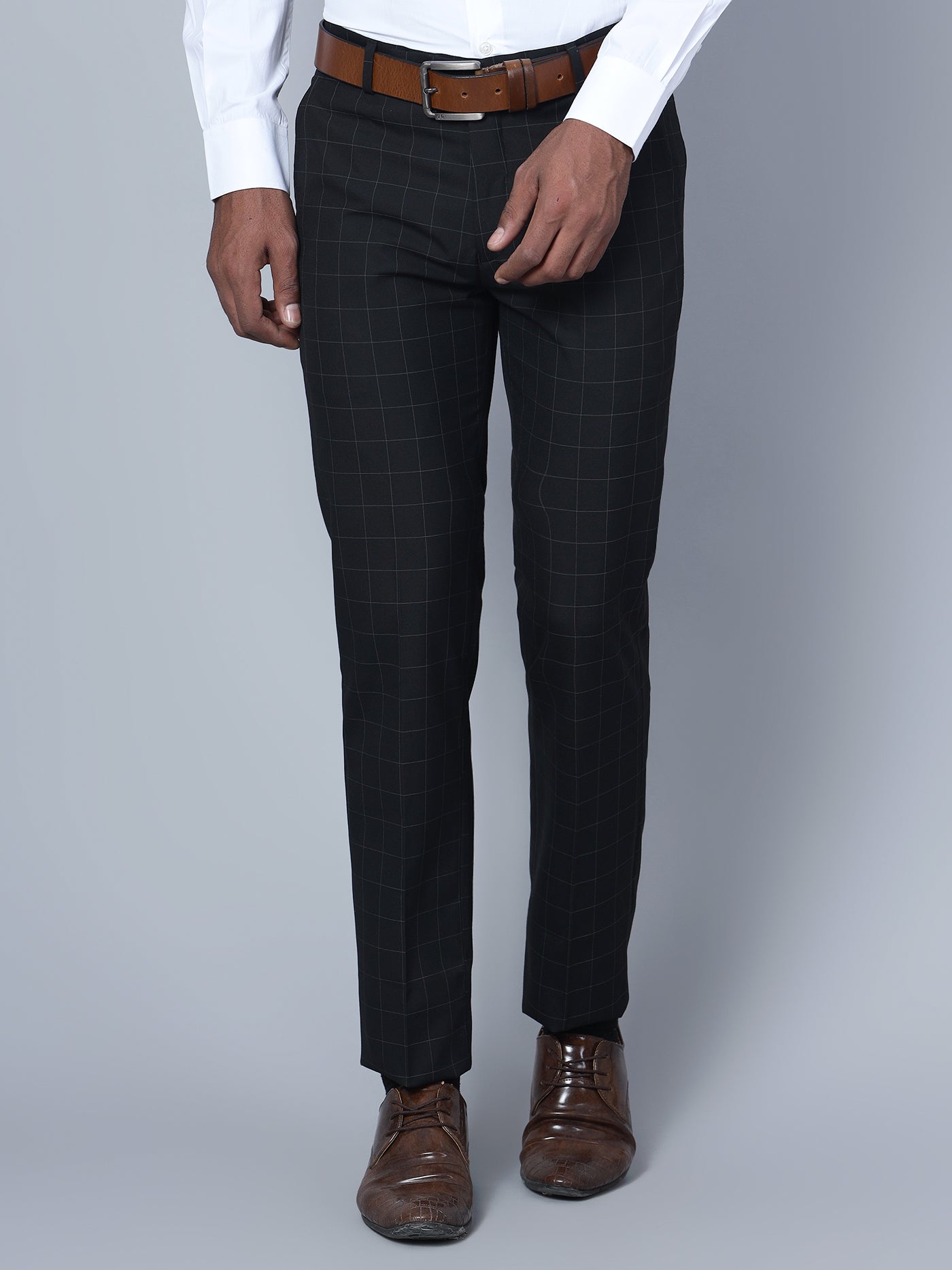 Buy Cantabil Men Grey Regular Fit Formal Trouser (MTRF00008_LTGREY_34) at  Amazon.in