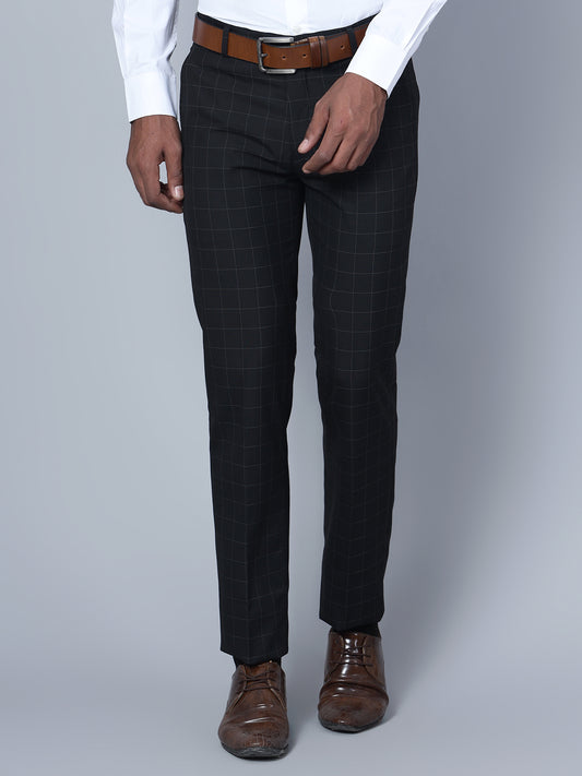 Cantabil Men Black Formal Trouser (7135788761227)